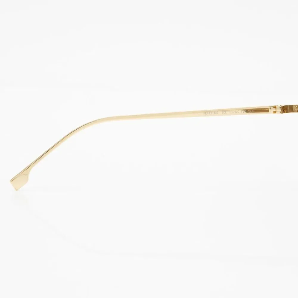 Fendi Mirrored Crystal F Gold Shield Sunglasses - Picture 3 of 5